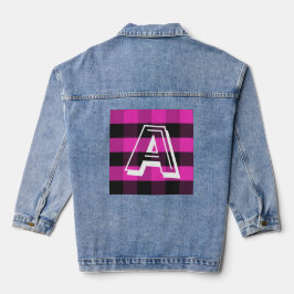 Moderne Monogram Initiaal Custom Denim Jas Jacket