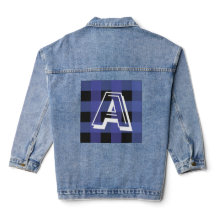 Moderne Monogram Initiaal Custom Denim Jas