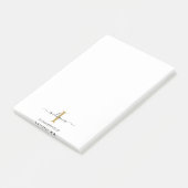 Moderne Monogram Initiaal Elegant Script Business Post-it® Notes (Schuin)