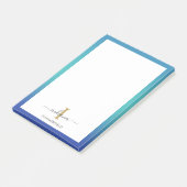 Moderne Monogram Initiaal Elegant Script Business Post-it® Notes (Schuin)