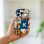 Moderne Monogram Initiaal Fotocollage iPhone 15 Pro Max Hoesje<br><div class="desc">Modern Monogram Initiaal Fotocollage iPhone Case</div>