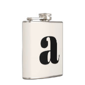 Moderne Monogram Initiaal Huwelijk Vet Wit Heupfles (Rechts)
