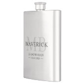 Moderne Monogram Initiaal Huwelijkscadeau voor Bru Flacon (Links)