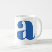 Moderne monogram initiaal in periwinkle koffiemok (Voorkant rechts)