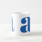 Moderne monogram initiaal in periwinkle koffiemok (Center)