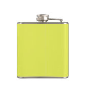 Moderne Monogram Initiaal Letter Chartreuse Trouwf Heupfles (Achterkant)