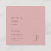 Moderne monogram Initiaal letter Elegant Luxury Vierkante Visitekaartje (Achterkant)