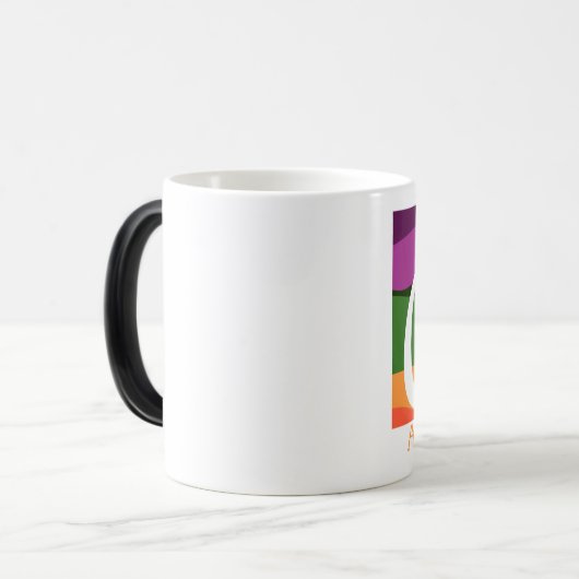 Moderne monogram Initiaal Letter paarse Magische M Magische Mok (Voorkant links)