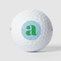 Moderne Monogram Initiaal Letter Pastel Blauw Groe