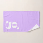 Moderne monogram Initiaal Letter Pastel Lavender Bad Handdoek (Handdoek)