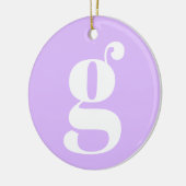 Moderne monogram Initiaal Letter Pastel Lavender Keramisch Ornament (Links)