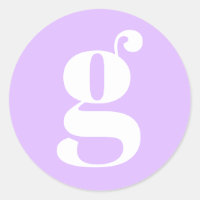 Moderne monogram Initiaal Letter Pastel Lavender