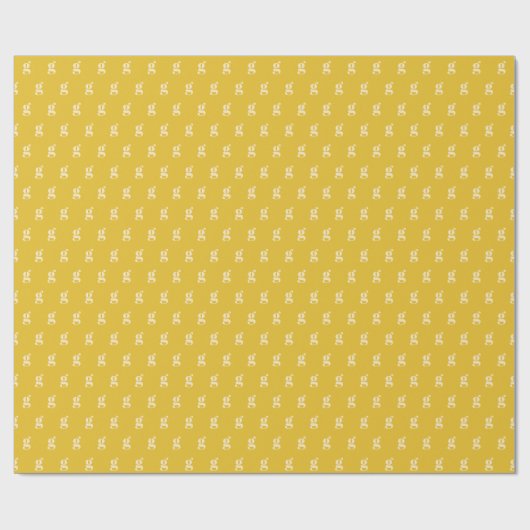 Moderne monogram Initiaal Letter Pastel Yellow Cre Cadeaupapier (Vlak)