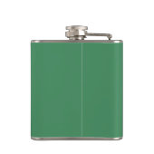 Moderne Monogram Initiaal Letter Roze Groen Huweli Heupfles (Achterkant)