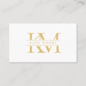 Moderne Monogram Initiaal Letters Professioneel Wi Visitekaartje (Voorkant)