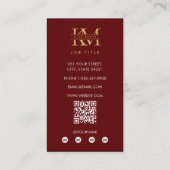 Moderne Monogram Initiaal Letters Professionele Ro Visitekaartje (Achterkant)