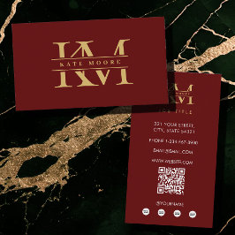 Moderne Monogram Initiaal Letters Professionele Ro Visitekaartje