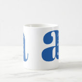 Moderne monogram initiaal met aangepaste naam koffiemok (Center)