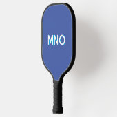 Moderne Monogram Initiaal met Slagschaduw Blauw Pickleball Paddle (Links)