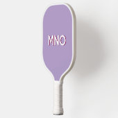 Moderne Monogram Initiaal met Slagschaduw Pastel L Pickleball Paddle (Links)