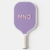 Moderne Monogram Initiaal met Slagschaduw Pastel L Pickleball Paddle (Achterkant)