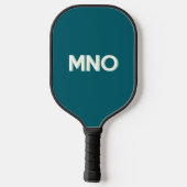 Moderne Monogram Initiaal met Slagschaduw Teal Gro Pickleball Paddle (Achterkant)