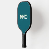 Moderne Monogram Initiaal met Slagschaduw Teal Gro Pickleball Paddle (Links)