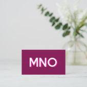 Moderne Monogram Initiaal met Slagschaduw Visitekaartje (Staand voorkant)