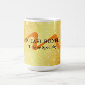 Moderne monogram initiaal professionele goudkleur koffiemok (Center)