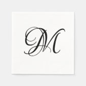Moderne Monogram Initiaal Servet (Voorkant)