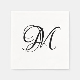 Moderne Monogram Initiaal Servet