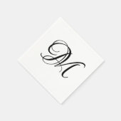 Moderne Monogram Initiaal Servet (Hoek)