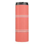Moderne Monogram Initiaal Sport Golf Koraal Thermosbeker (Achterkant)