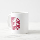Moderne Monogram Initiaal Stijlvol Koffiemok (Voorkant links)