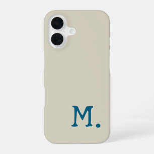 Moderne Monogram Initiaal Vervang de Jouwe iPhone 16 Hoesje