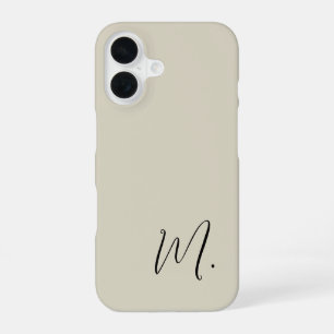 Moderne Monogram Initiaal Vervang de Jouwe iPhone 16 Hoesje