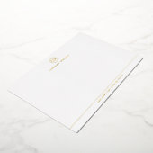 Moderne monogram initiaal zilver folie briefkaart (Gedraaid)