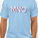 Moderne monogram Initialen Drop Shadow T-shirt<br><div class="desc">Moderne minimalistische monogram initialen vallen schaduw ontwerp dat kan worden gewijzigd om te personaliseren. Witte typografie met een bordeauxrode slagschaduw.</div>
