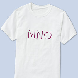 Moderne monogram Initialen Drop Shadow T-shirt