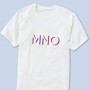 Moderne monogram Initialen Drop Shadow T-shirt