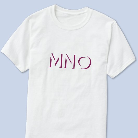 Moderne monogram Initialen Drop Shadow T-shirt