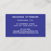 Moderne monogram Initialen Drop Shadow Visitekaartje (Achterkant)