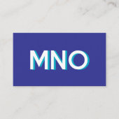 Moderne monogram Initialen Drop Shadow Visitekaartje (Voorkant)