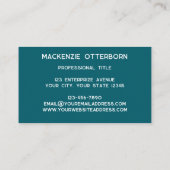 Moderne monogram Initialen Drop Shadow Visitekaartje (Achterkant)