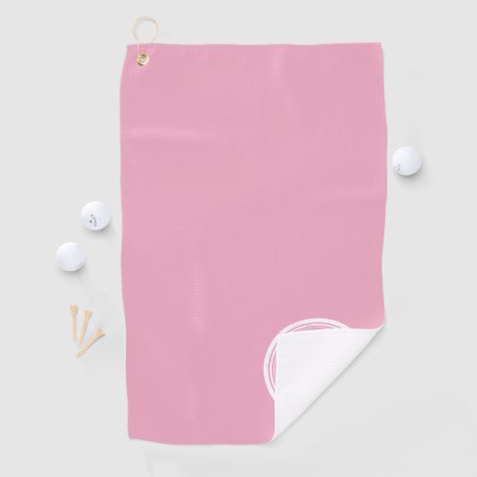 Moderne monogram Initialen Feminine Pink Golfhanddoek (Insitu)