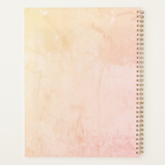 Moderne monogram Initialen Gold Circles Planner (Achterkant)