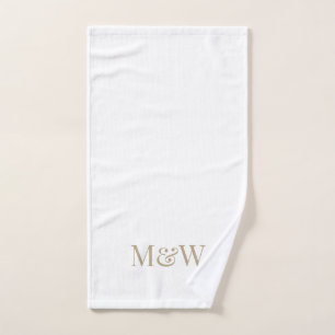 Moderne Monogram Initialen Handdoek