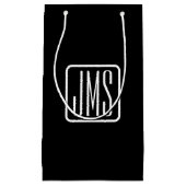 Moderne Monogram-Initialen | Zwart & Wit Klein Cadeauzakje (Voorkant)