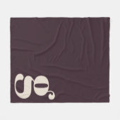 Moderne monogram initiële letter donkerpaarse prui fleece deken (Voorkant (Horizontaal))