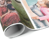 Moderne monogram je familie 16 foto-collage raster cadeaupapier (Rol Hoek)